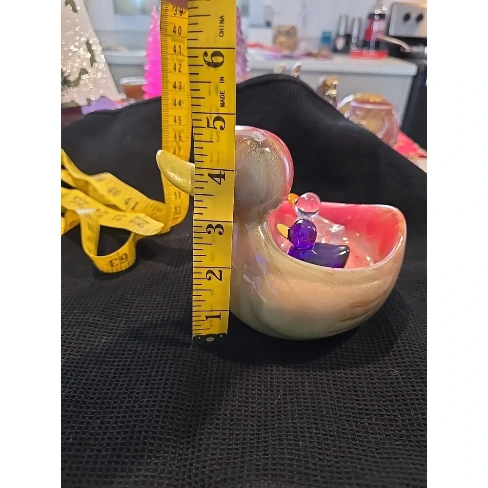 Handmade‎ Resin Mommy Duck With Babies Pink Yellow Green 650